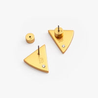 OPHELIA FEATHER TRIANGLE STUD EARRINGS