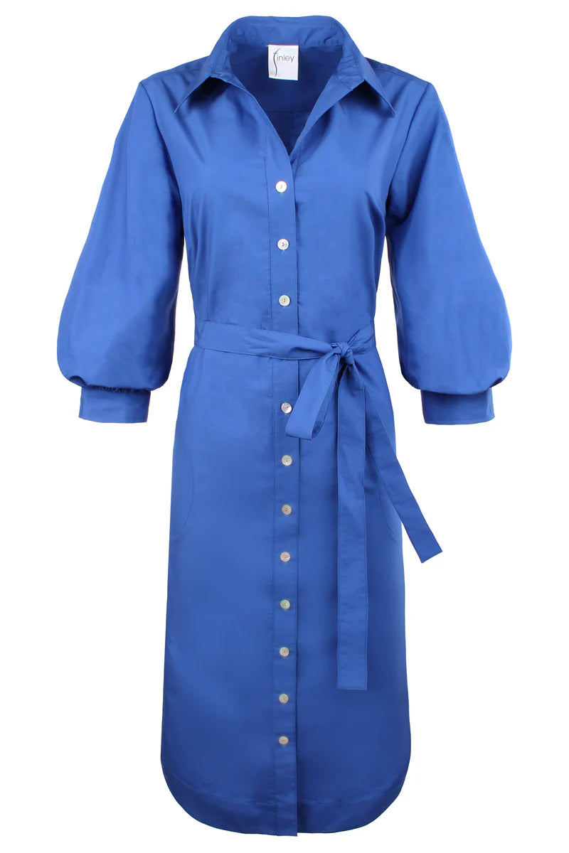 MIDI CLEMENTINE DRESS - ROYAL BLUE
