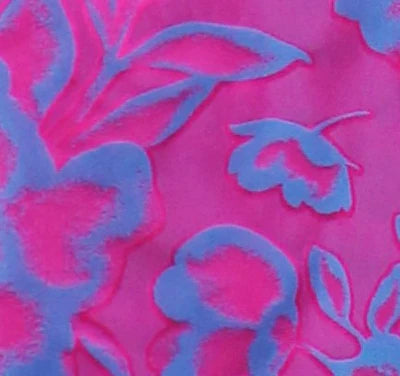 JOHANNA DRESS JACQUARD TONAL - MAGENTA/BLUE