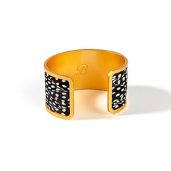 COURTNEY WIDE CUFF FEATHER BRACELET