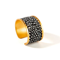 COURTNEY WIDE CUFF FEATHER BRACELET
