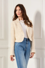 BOUCLE MICRO JACKET - OATMEAL