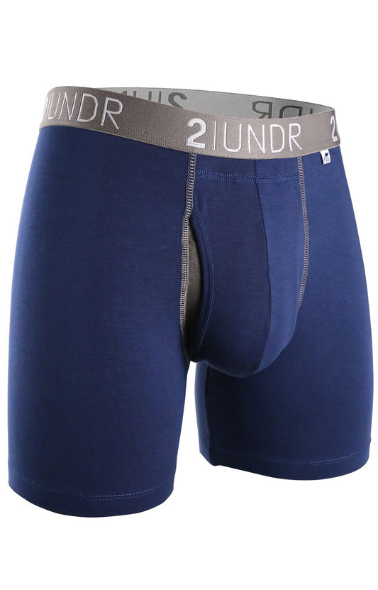 SWING SHIFT 6" BOXER BRIEF - NAVY/GREY