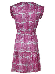CAROLINE TRIBAL PRINT DRESS - FUCHSIA