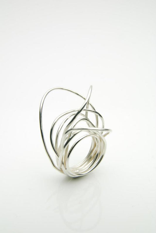 MULTI WIRE STERL.SILVER RING