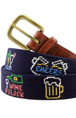 LAST CALL NEEDLEPOINT BELT - MIDNIGHT
