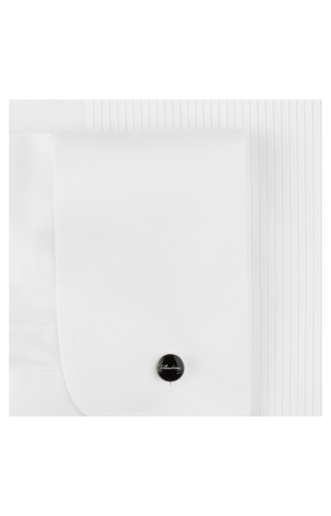 SOLID PLEATED DRESS SHIRT - WHITE