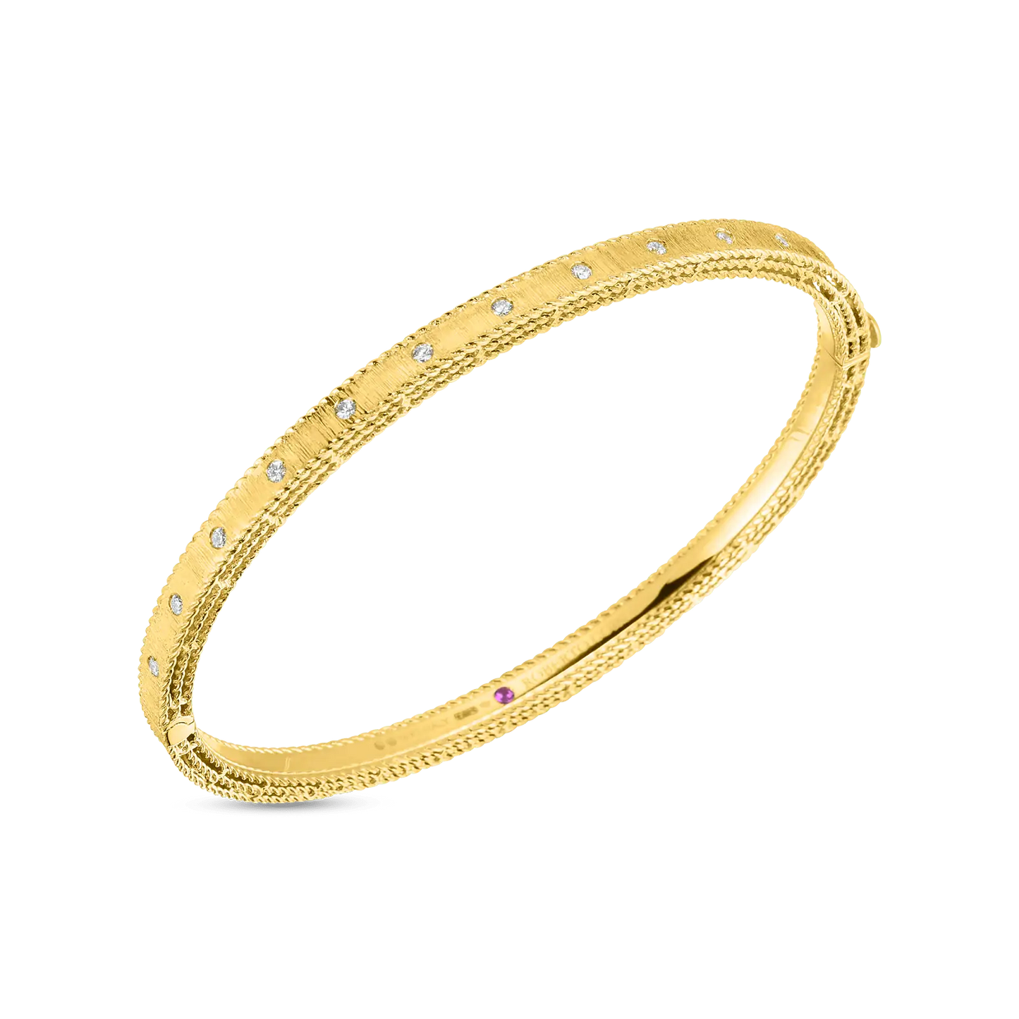18K YG DIAMOND PRINCESS BANGLE
