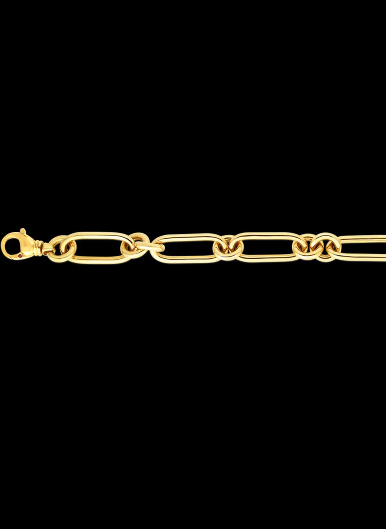 18K YG LONG ORO CLASSIC BRACELET 7 INCH
