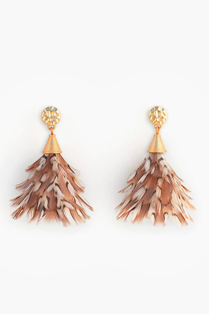 ANNA PETITE FEATHER EARRING