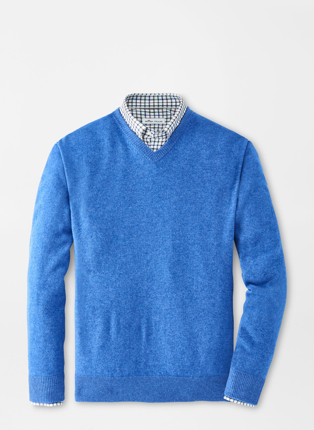 CROWN COMFORT CASHMERE V-NECK SWEATER - ALPINE BLUE