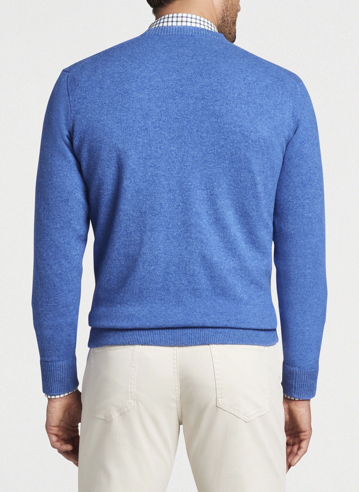 CROWN COMFORT CASHMERE V-NECK SWEATER - ALPINE BLUE