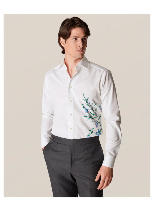 BLUEBELL PRINT WHITE SHIRT