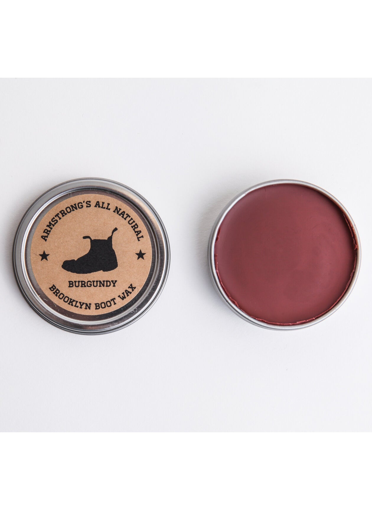 PIGMENTED BROOKLYN BOOT WAX - BURGUNDY