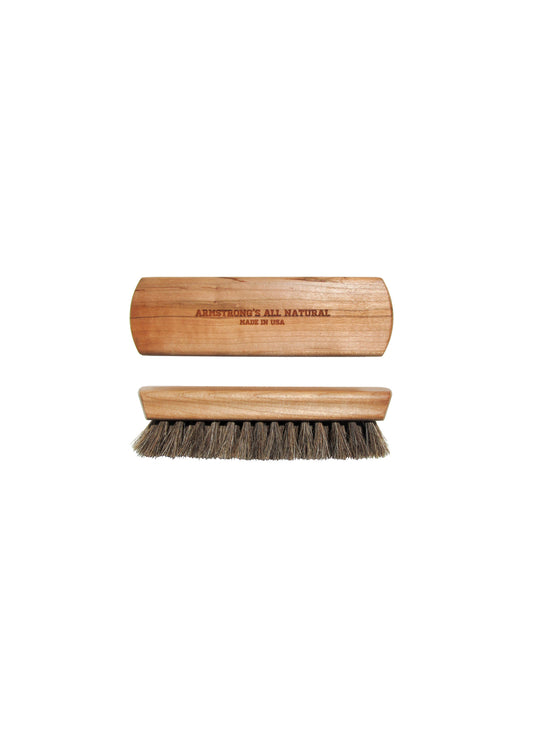 GENUINE NATURAL WOOD AND HORSEHAIR BUFFING BRUSH