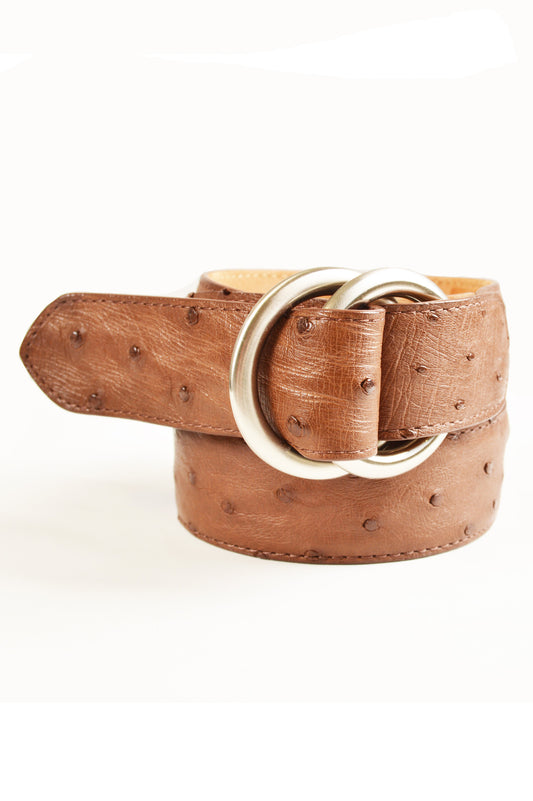 ostrich skin belt, mens leather belts, w.kleinberg, mens leather goods, made in usa