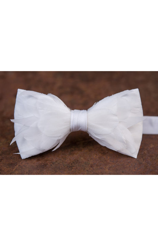 white bowtie, white bow tie, feather bow tie, brackish bow tie, goose feathers, wedding bow tie, dressy, mens accessories 