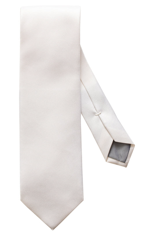 WHITE TONAL STRIPED SILK TIE