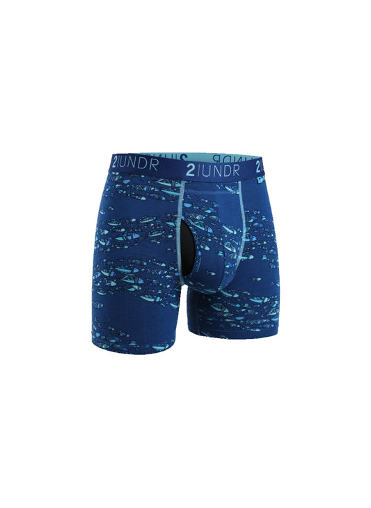 SWING SHIFT 6" BOXER BRIEF - FISH SCHOOL