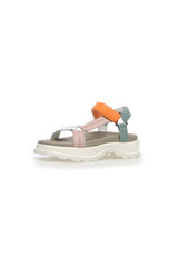 LISA 20 NAPPA LEATHER SANDALS - ROSE/ICE/ORANGE