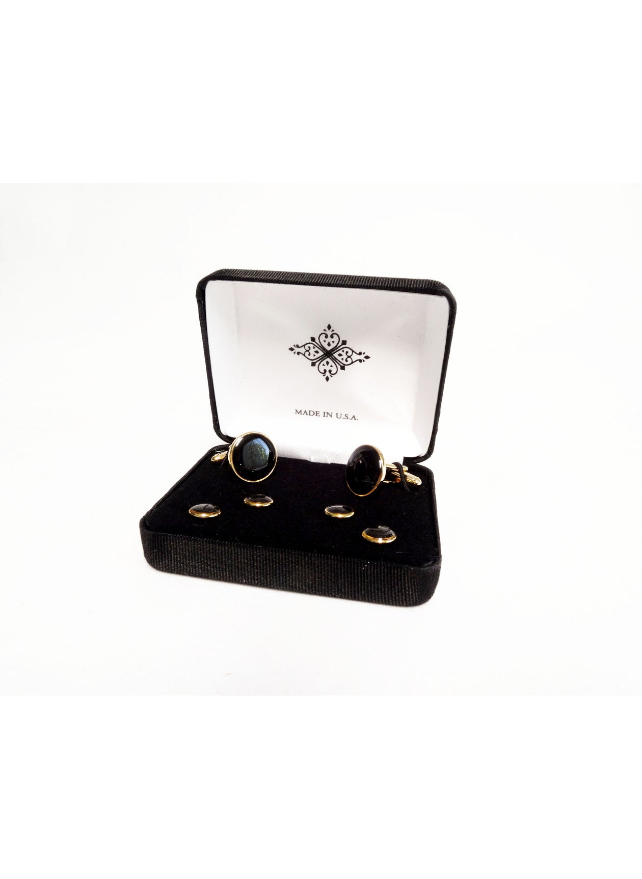 CUFF LINKS AND STUD SET - GOLD