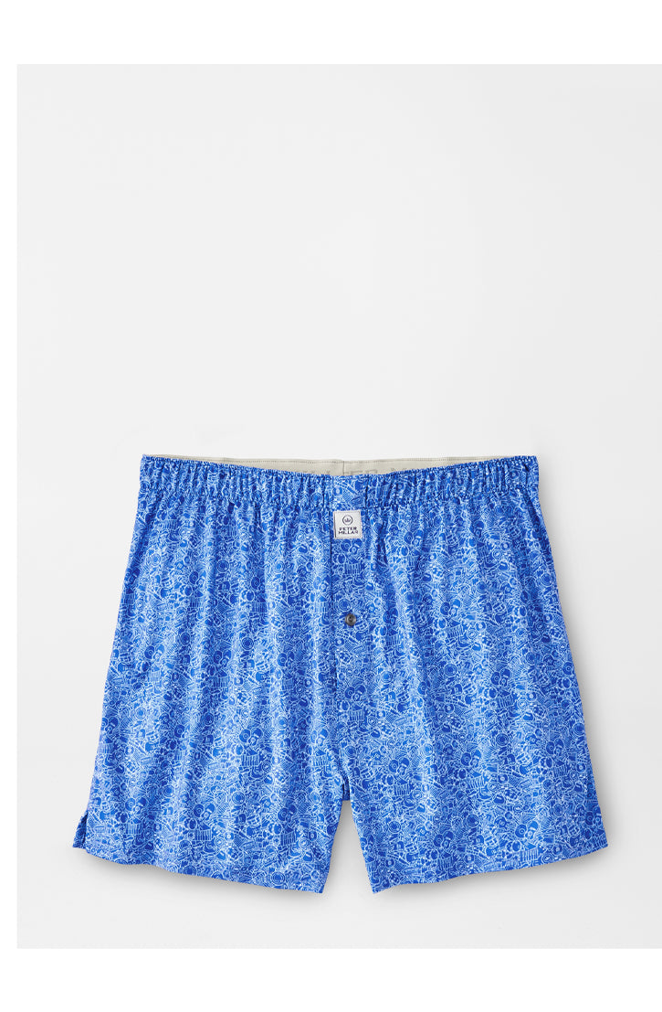 HERITAGE PRINTED ROCK N ROLL BOXER - CAPE BLUE