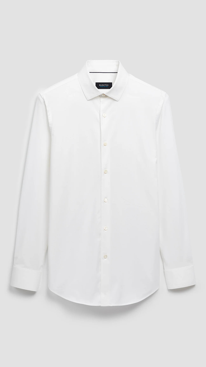 OOOHCOTTON 8 WAY STRETCH SHIRT - WHITE