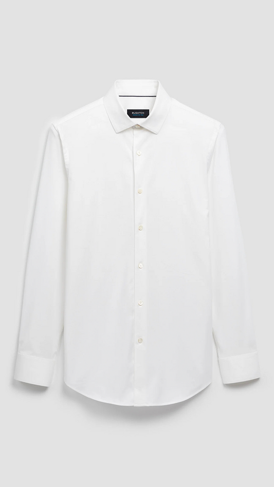 OOOHCOTTON 8 WAY STRETCH SHIRT - WHITE