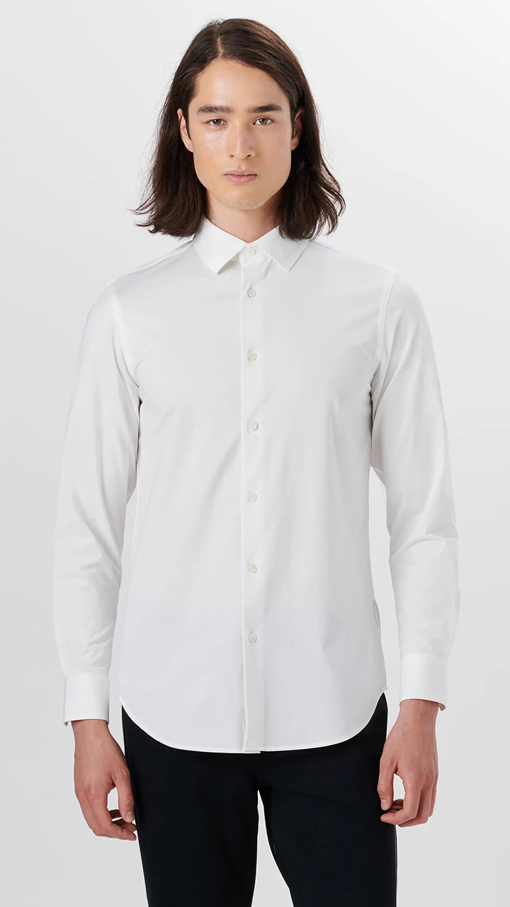 OOOHCOTTON 8 WAY STRETCH SHIRT - WHITE