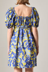 BLUE AND YELLOW GIALLO DRESS