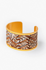 JULIE WIDE CUFF FEATHER BRACELET