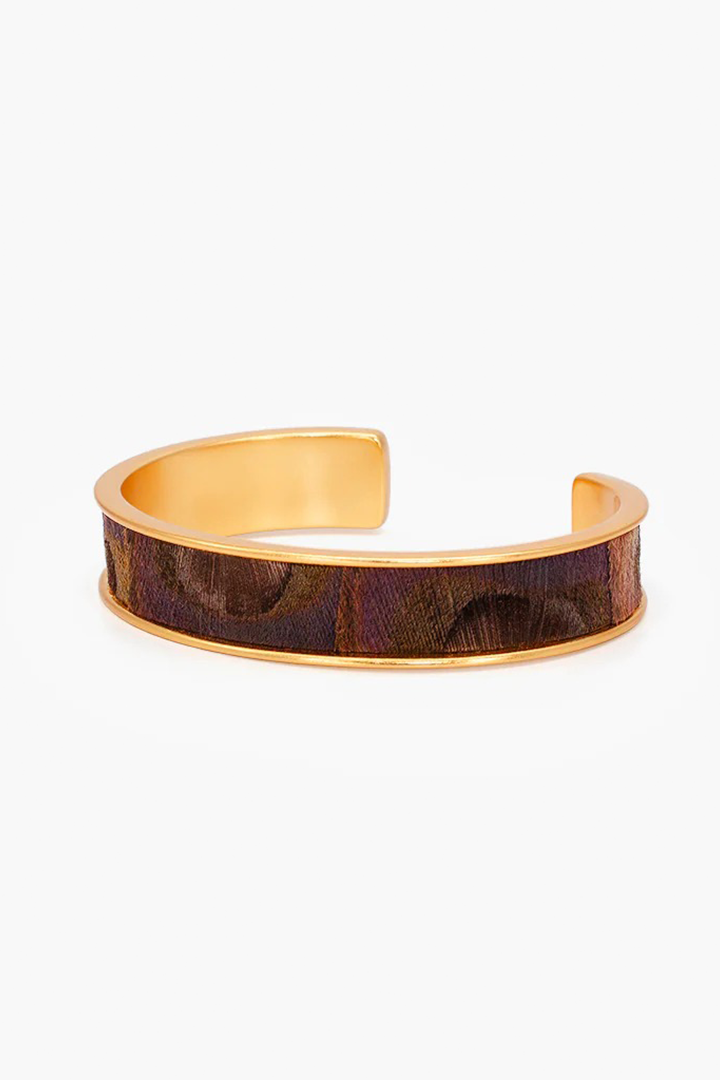 KNOCK OUT THIN CUFF FEATHER BRACELET