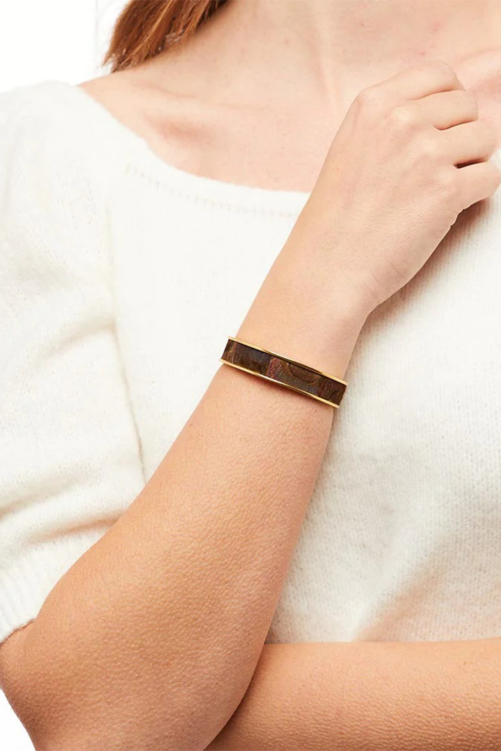 KNOCK OUT THIN CUFF FEATHER BRACELET