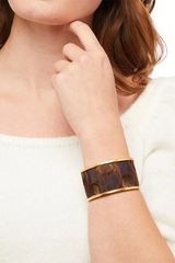 KNOCK OUT WIDE CUFF FEATHER BRACELET