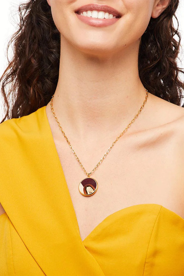 MALU CIRCLE FEATHER NECKLACE