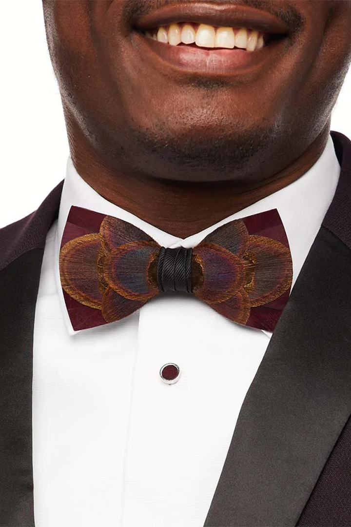 MARSH FEATHER BOW TIE