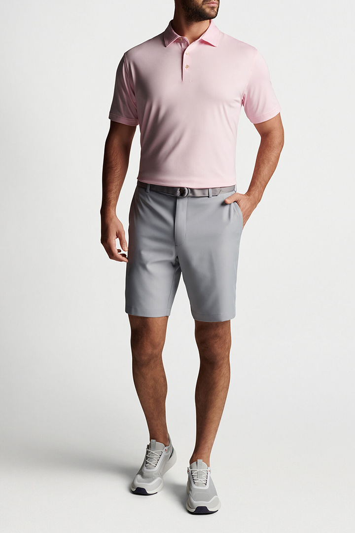 SOLID PERFORMANCE JERSEY POLO - PALMER PINK