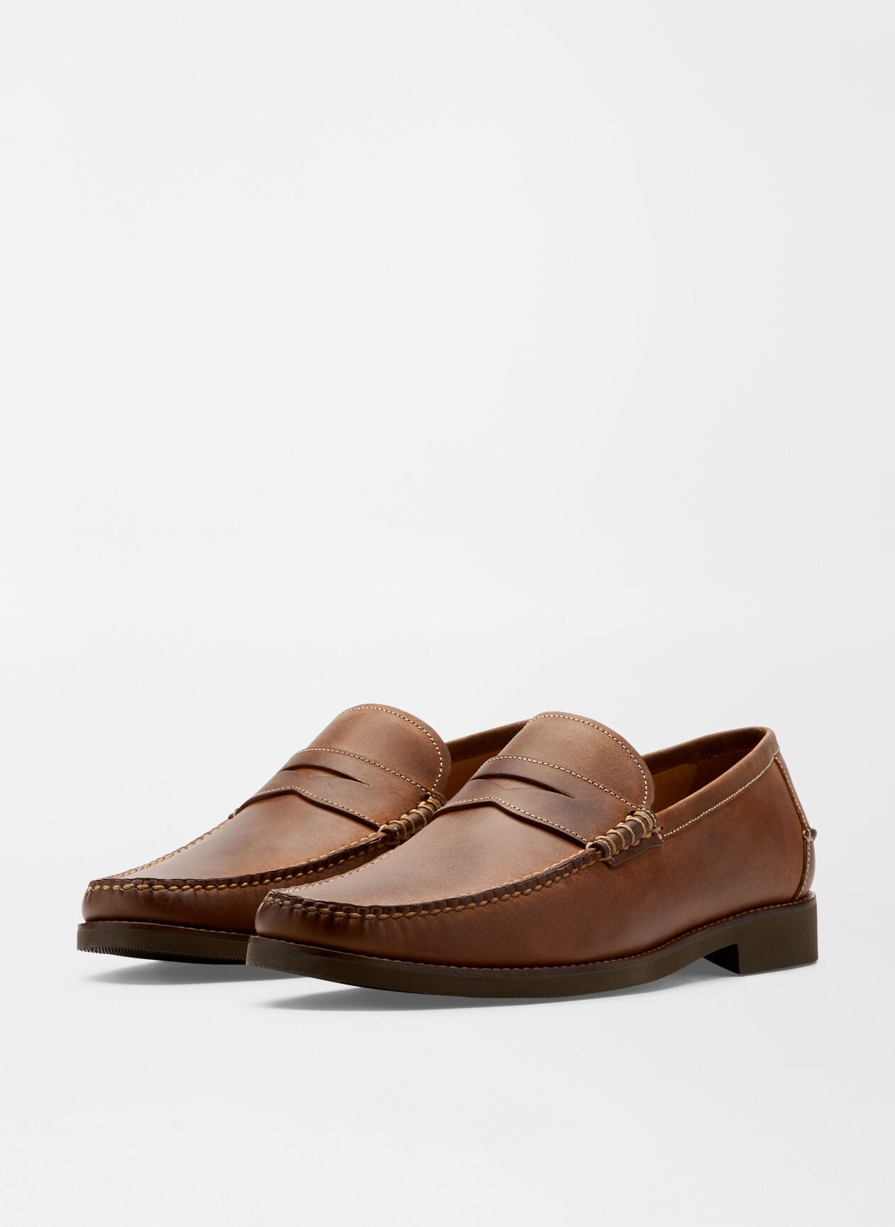 HANDSEWN LEATHER PENNY LOAFER - WHISKEY