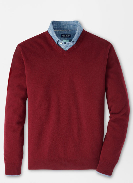 JOURNEYMAN V-NECK SWEATER - CLARET