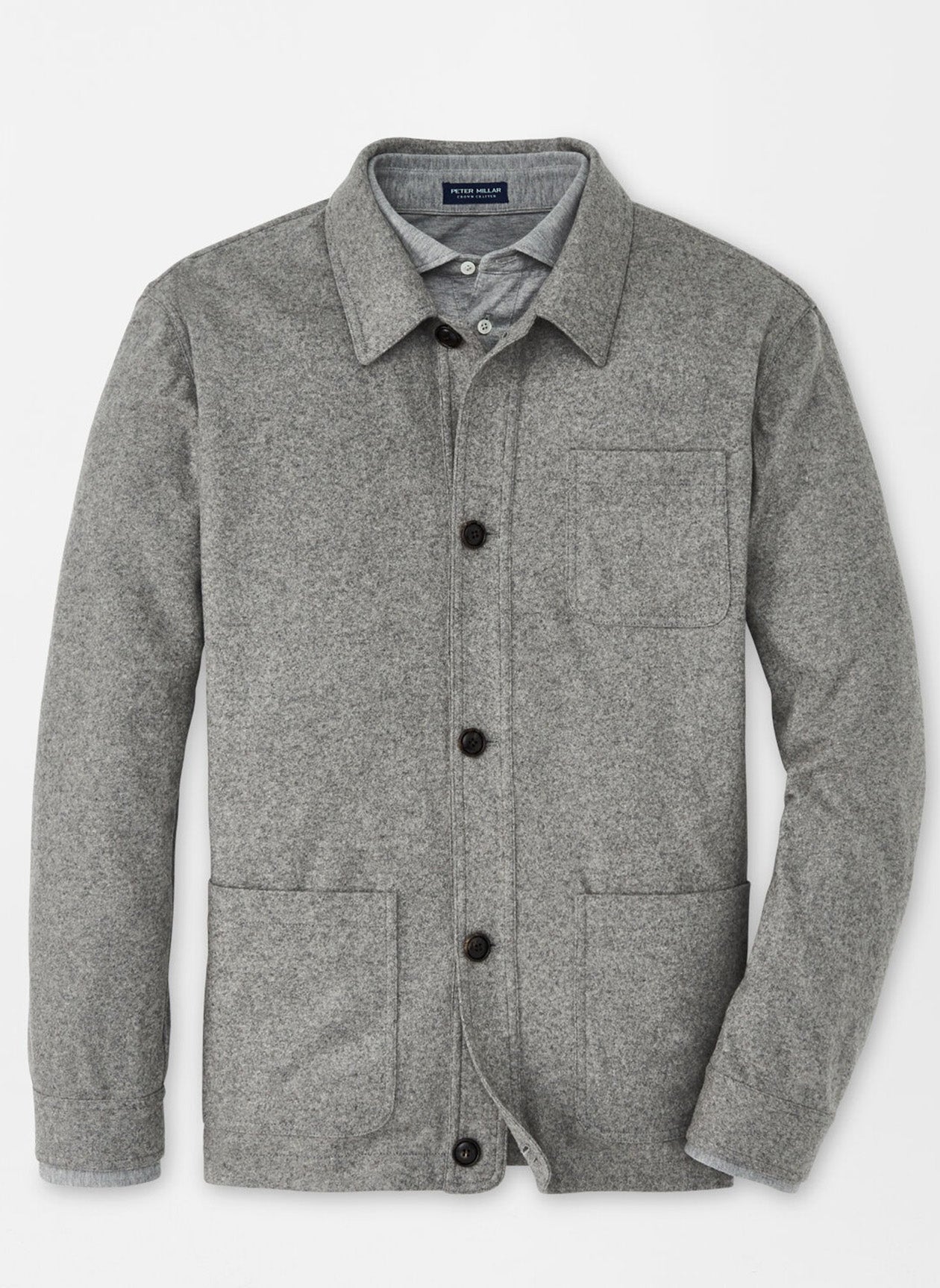 ARTISAN CRAFTED CASHMERE CHORE COAT - GALE GREY