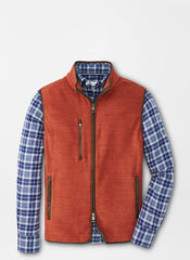 MICRO SHEARLING FLEECE VEST - BURNT ORANGE