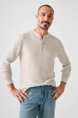 SURF WAFFLE HENLEY - SHORELINE HEATHER