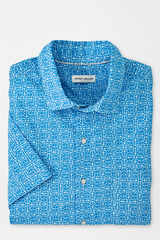 FIN RAYS COTTON-STRETCH SHIRT - BLUE MACAW