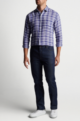 BEACH BLUFF LINEN SHIRT - ATLANTIC BLUE