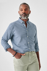 STRETCH OXFORD SHIRT 2.0 - OCEAN TEAL GINGHAM