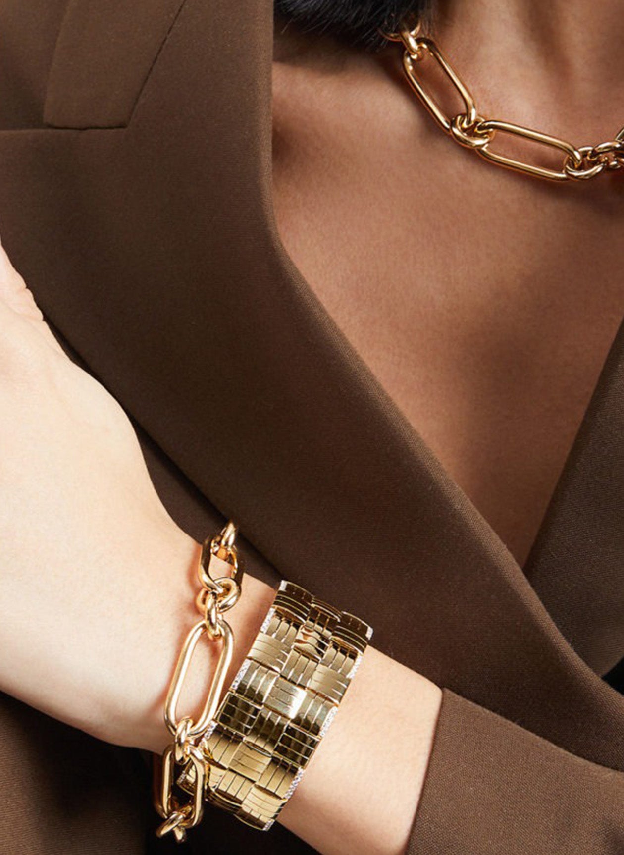18K YG LONG ORO CLASSIC BRACELET 7 INCH