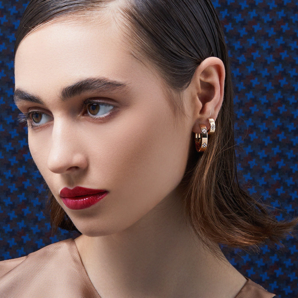 18K YG DIAMOND LOVE IN VERONA EARRINGS