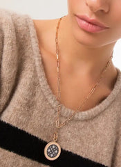 18K RG DIAMOND NECKLACE VENITIAN NECK LACE