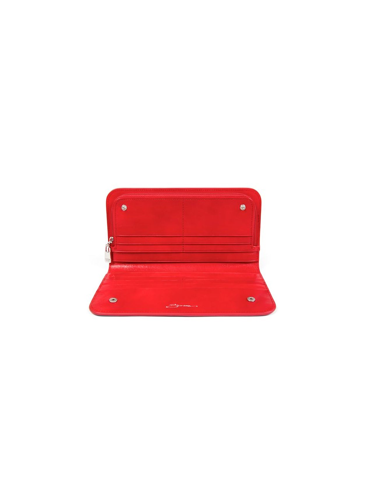 OLD LEATHER LARGE SNAP CLUTCH - RED