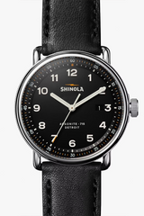 CANFIELD MODEL C'56 44MM BLACK SHINOLA WATCH